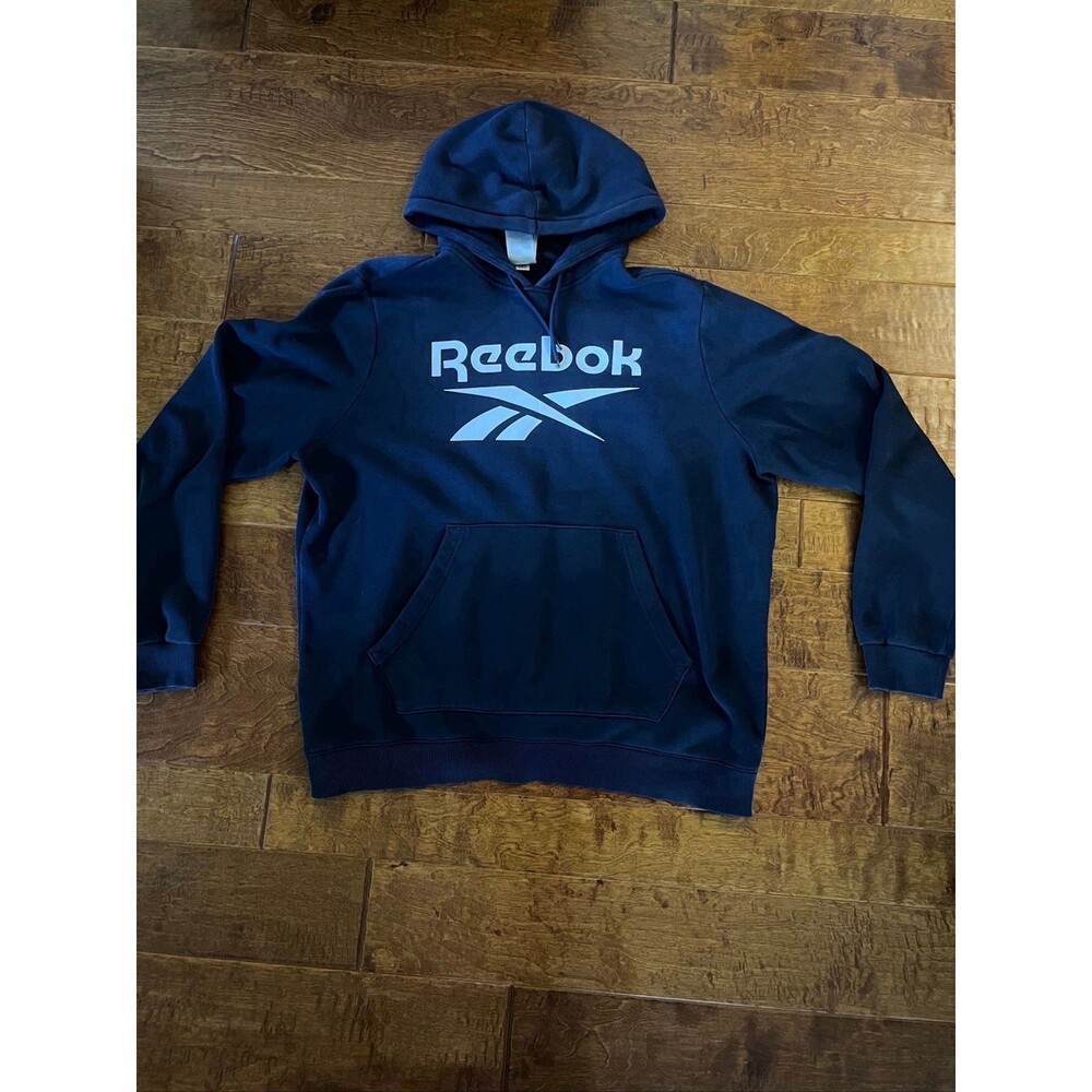 Reebok Men’s XL Pullover Hoodie – Navy Blue – Classic Logo